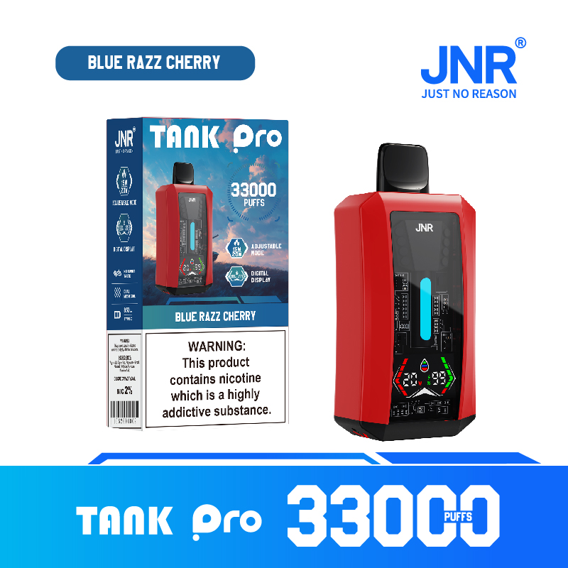 Blue Razz Cherry TANK PRO 海报1 TANK PRO 海报1 Blueberry Sour Raspberry Blue Razz Cherry Home - Disposable Vapes - JNR Tank Pro 33000 Puffs 15 flavors available good selling en France JNR Tank Pro 33000 Puffs