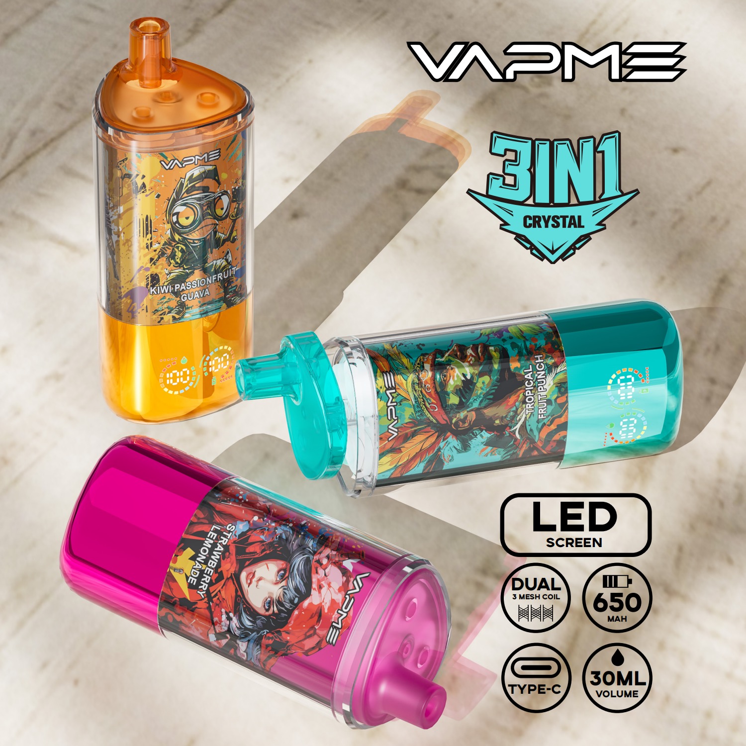 VAPME CRYSTAL 30000 Puffs