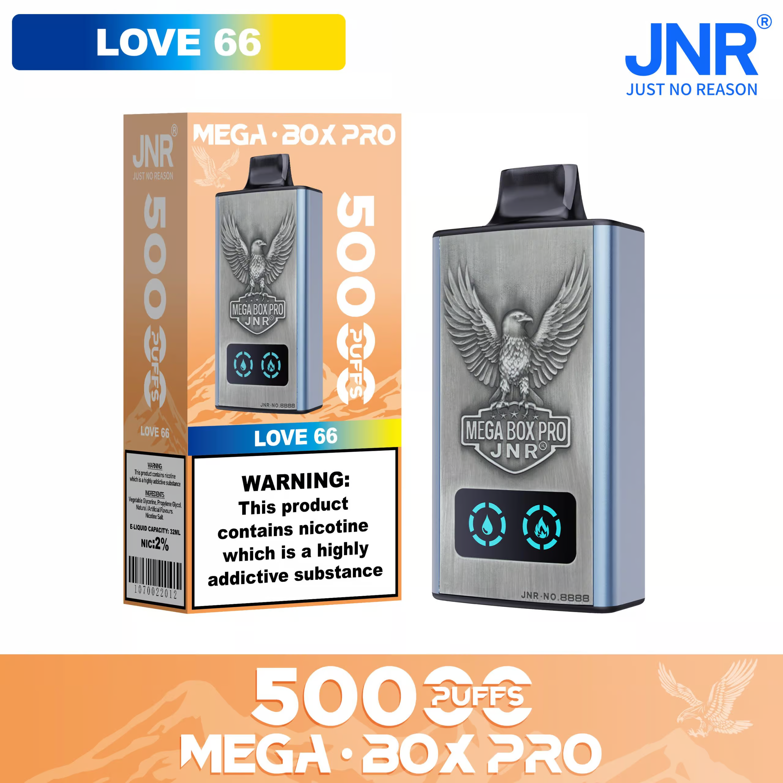 Jnr Mega Box Pro 50000 Puffs