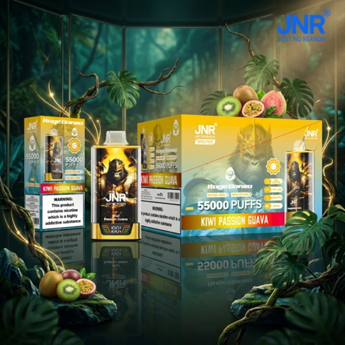 Multiple JNR Rage Grilla 55K Puffs disposable vape devices showing different colorful gorilla flavor designs.
