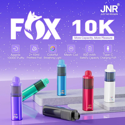 JNR FOX 10000 Puffs TPD Vape Kit France Refillable Pod-1