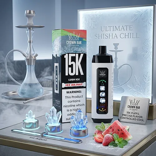 Al Fakher Crown Bar 15K Adjustable Ice Disposable Vape popular in Dubai vape market