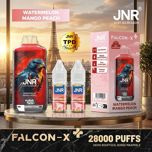 JNR Falcon X Plus 28000 puffs disposable vape flavors France Belgium