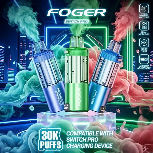 Foger Switch Pro 30K Disposable Pod with 30,000 puffs and dual mesh coil.