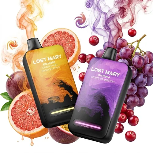 LOST MARY BM16000 16K Puffs Grapefruit Passion Fruit and Grape Cranberry flavors