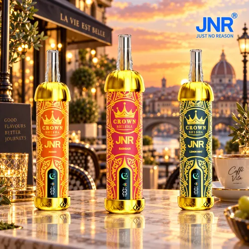 JNR Crown Shisha 100K Puffs Mango, Baghdadi and Lemon Mint vapes
